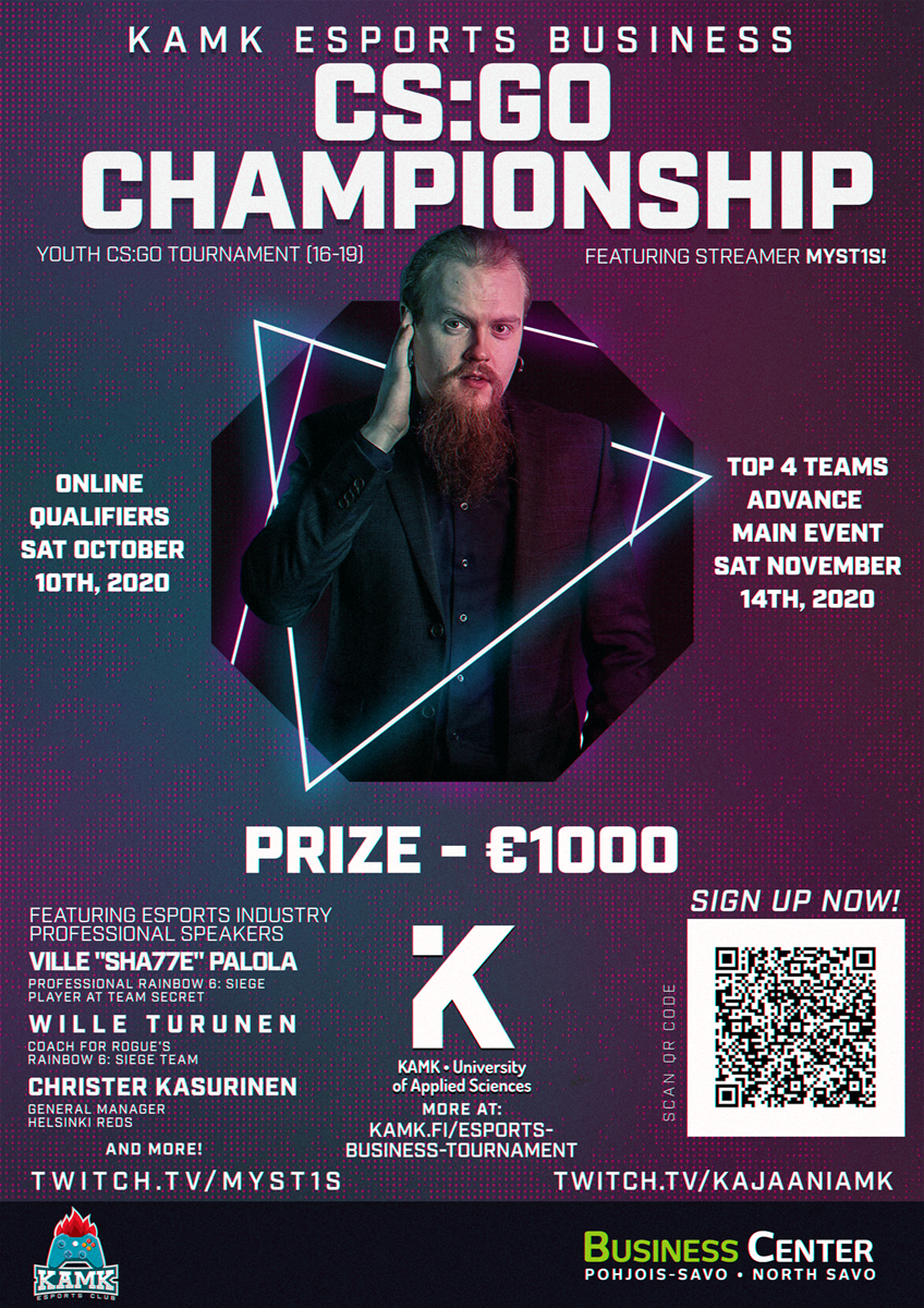 KAMK Esports CS:GO Tournament poster